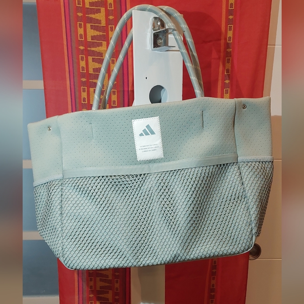 adidas Light Gray Mesh Tote Bag